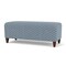 Lesro Siena Lounge Reception Loveseat Bench, Walnut, RS Rain Song Upholstery SN6001 - alternate 3